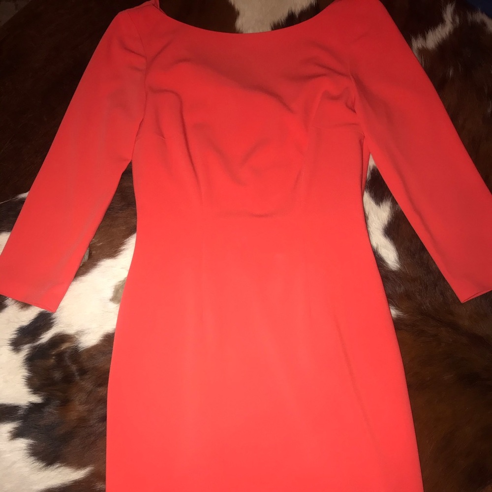Gianni Bini orange mid-sleeve dress size small